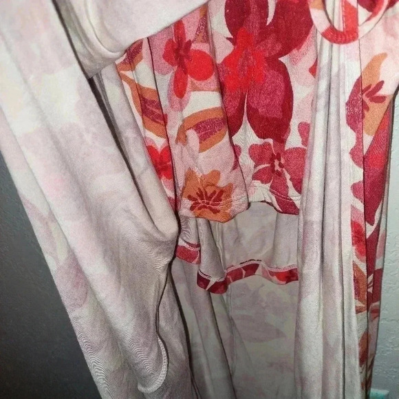 NWT Free People Dress Mimi Printed Floral Tropical Midi Cinch Slit Size Small - Picture 8 of 9